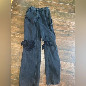 Black cargo jeans